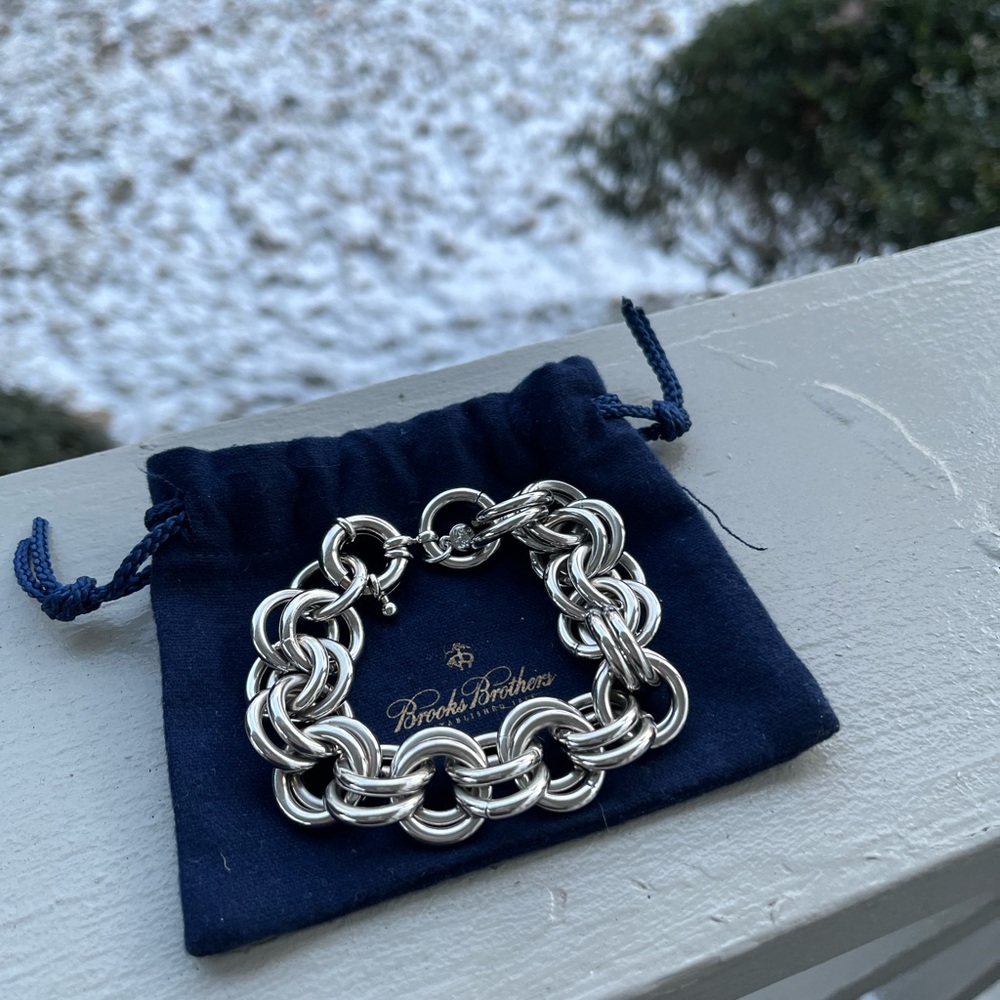 Brooks Brothers Silver Tone Link Bracelet